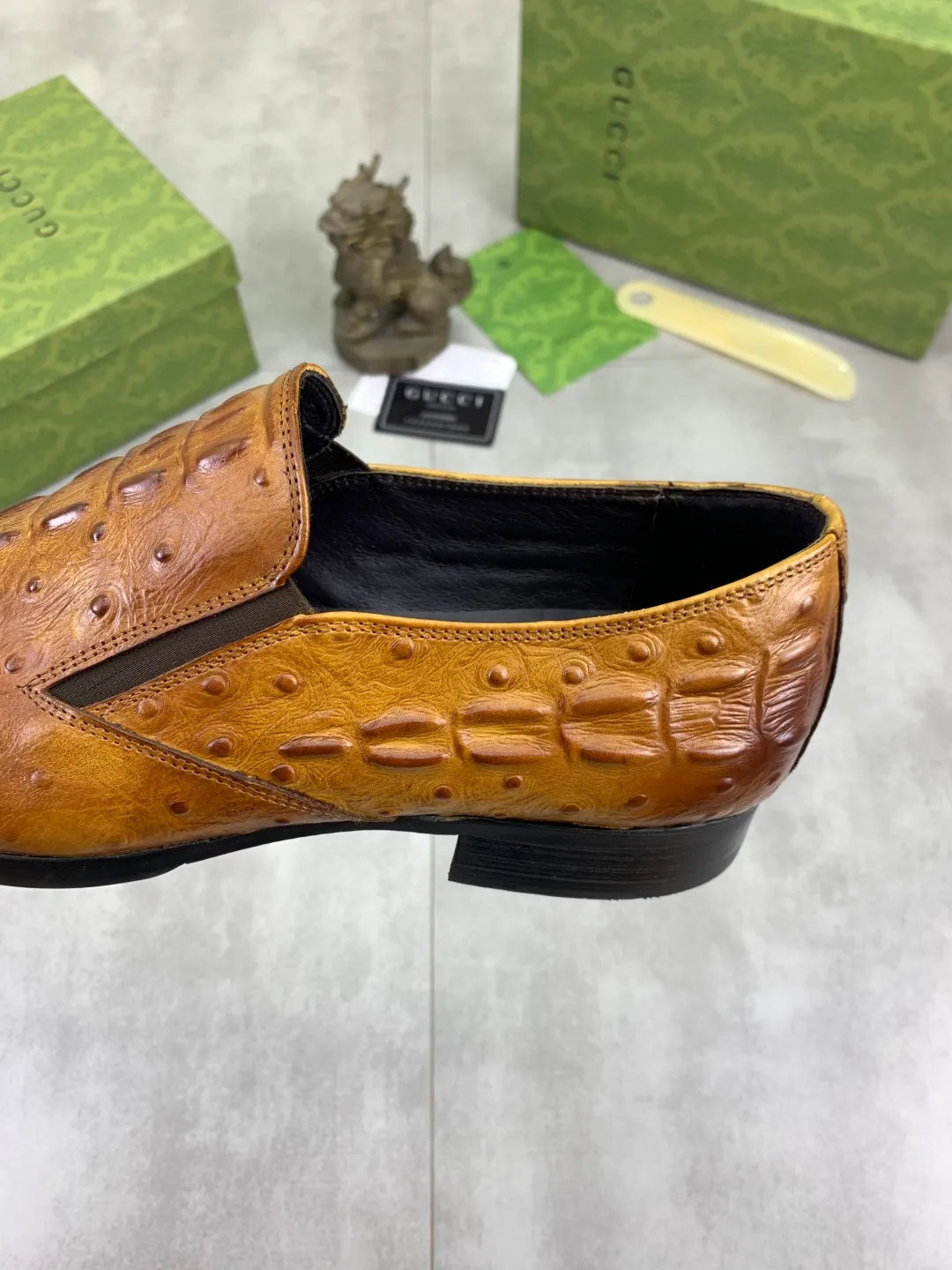 Men's Men's Shoes 💰P500 [New Style] 💰💎💎💎 [Gucci] GUCCI high-end men's formal business leather shoes, original order 1:1! Original imported high-end calfskin, original metal buckle, imported first-layer pigskin lining for feet, original high-end outsole, men's shoe size: 38-44